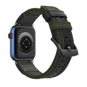 Army Green Canvas Adventurer Apple Watch Strap