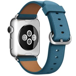 Deep Blue Leather Apple Watch Strap