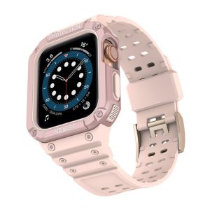Light Pink Silicone Shock Apple Watch Strap & Case (Light Pink)