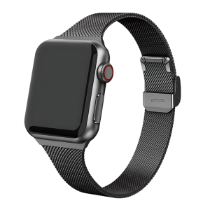 Black Slim Milanese For Apple Watch