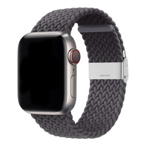 Grey Braided Buckle Band For Apple Watch