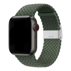 Green Braided Buckle Band For Apple Watch