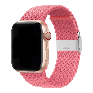 Pink Braided Buckle Band For Apple Watch