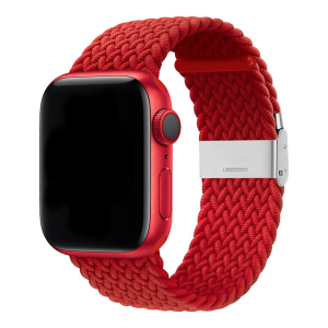 Red Braided Buckle Band For Apple Watch