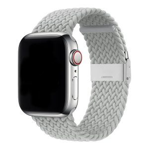 White Braided Buckle Band For Apple Watch